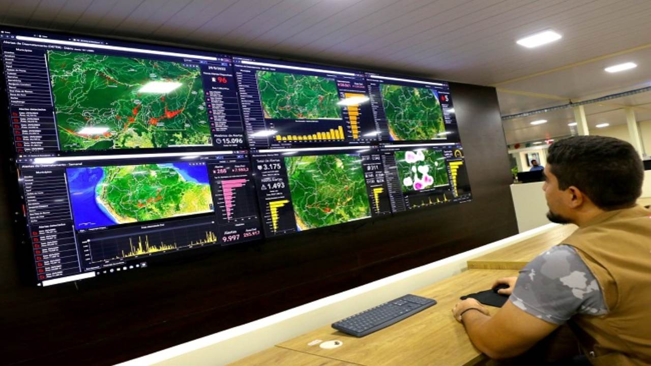 Mapa de focos de calor no Amazonas em março de 2025, segundo o Ipaam